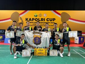 Tim Badminton Polda Kaltim Raih Juara Kedua di Kapolri Cup 2024