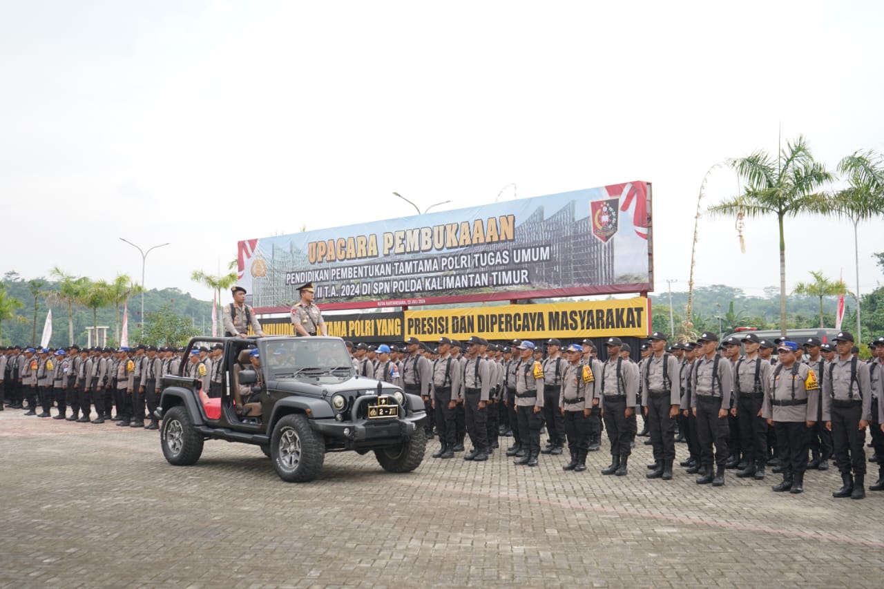 Wakapolda Kaltim Resmi Buka Pendidikan Tamtama Polri TA 2024