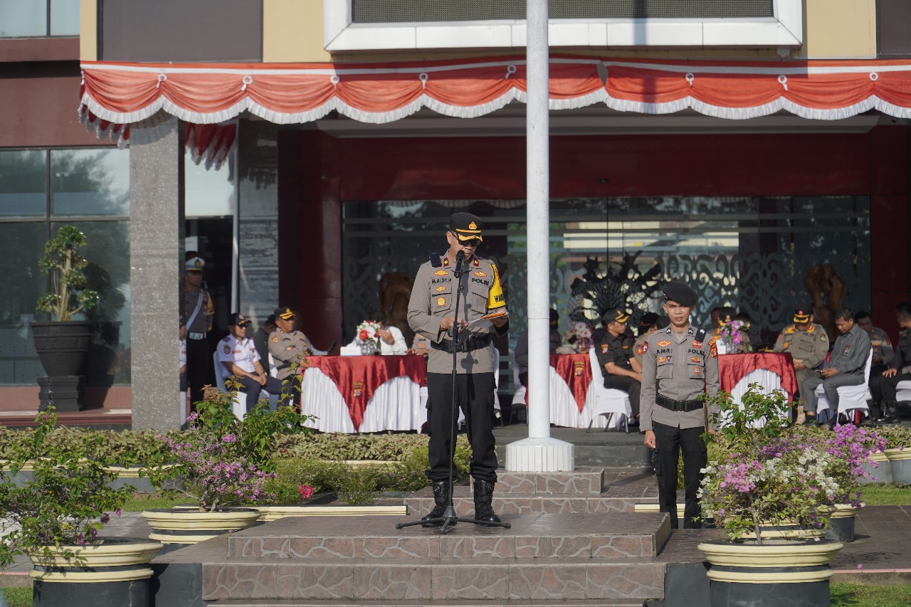 Polres Kukar Gelar Apel Operasi Patuh Mahakam 2024 dengan Semangat Tertib Berlalu Lintas untuk Indonesia Emas