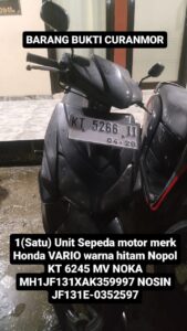 Polsek Sungai Kunjang Berhasil Mengungkap Kasus Pencurian Sepeda Motor