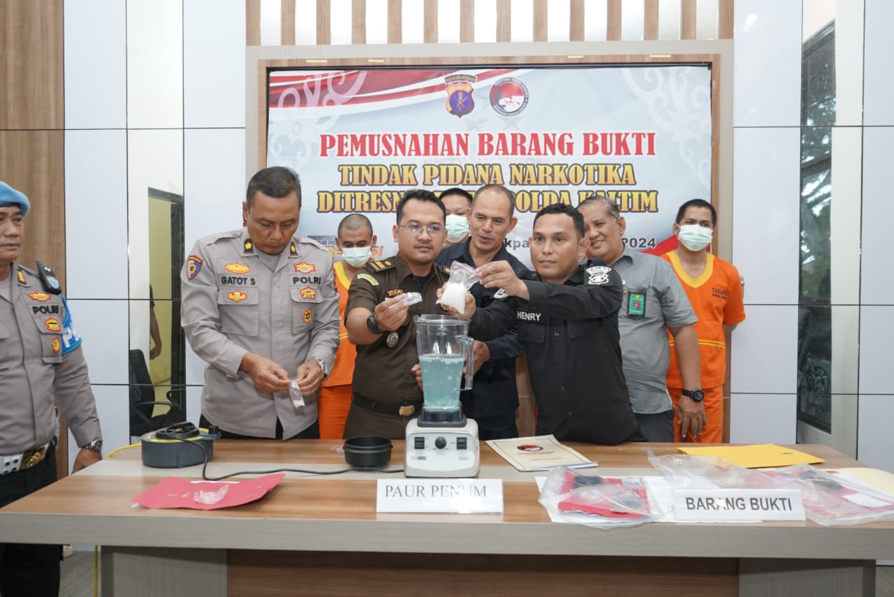 Polda Kaltim Musnahkan 99,39 Gram Sabu: Langkah Tegas Berantas Narkoba