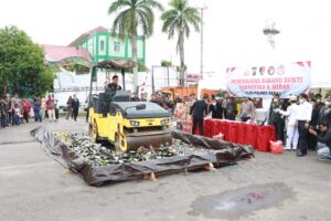 pemusnahan narkotika polres berau