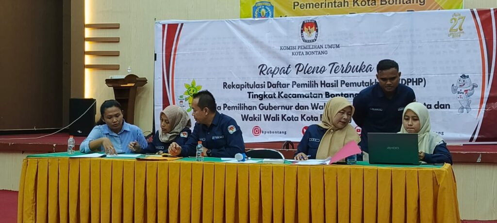 Pengamanan Ketat Warnai Rapat Pleno Rekapitulasi Daftar Pemilih Pilkada 2024 di Bontang Barat