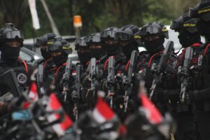 Pasukan Brimob II Korps Brimob Polri Siap Siaga Amankan Peringatan Hari Kemerdekaan ke-79 di IKN