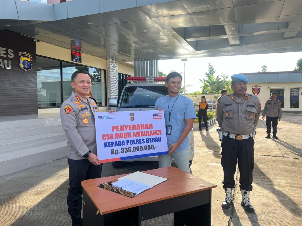 Polres Berau Terima Bantuan Ambulans dari Bank BRI untuk Tingkatkan Layanan Kesehatan