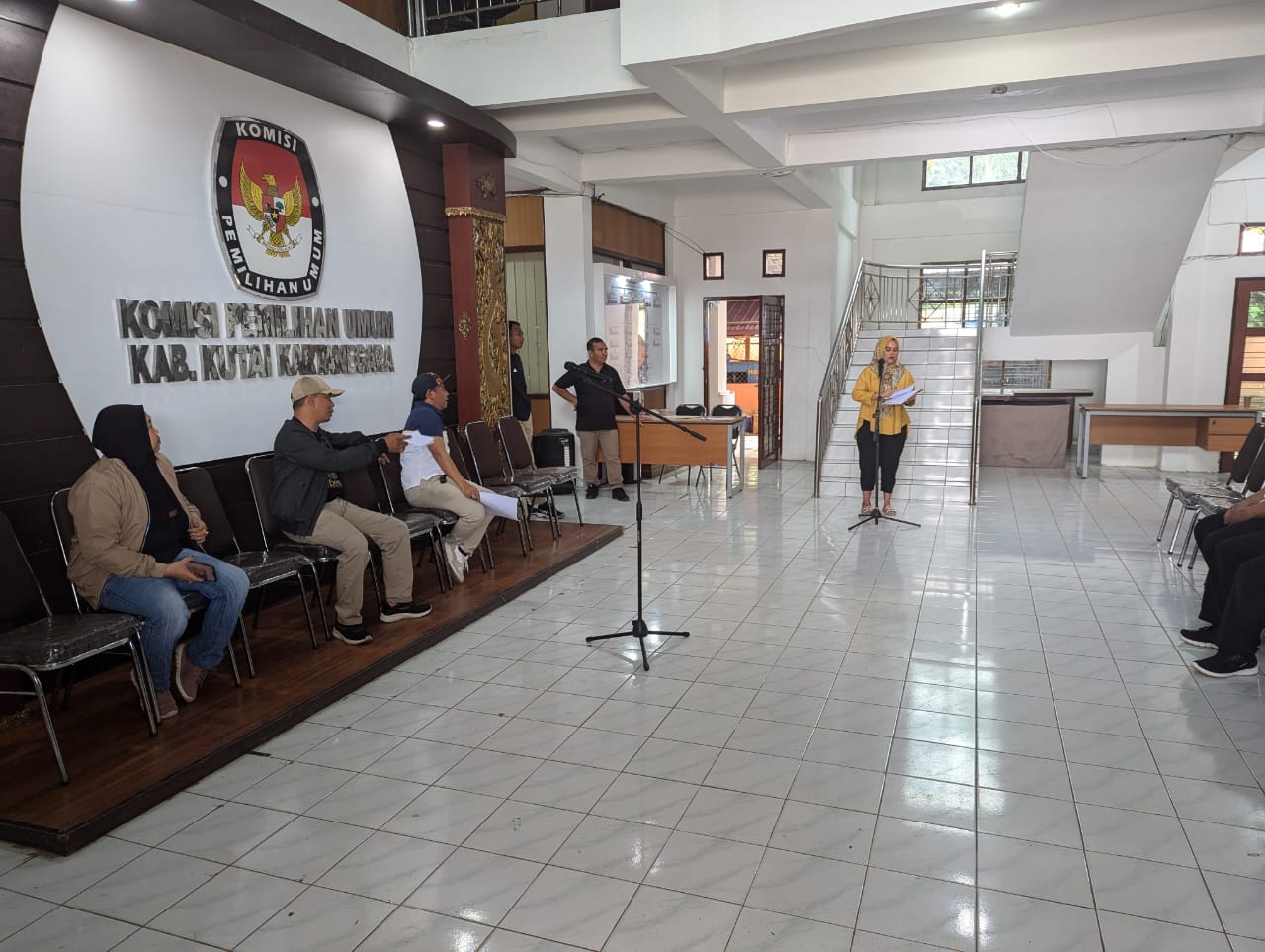 Polres Kukar Kawal Simulasi Pendaftaran Calon Bupati dan Wakil Bupati Pilkada 2024