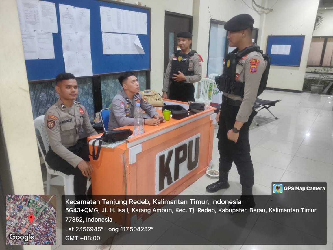 Polres Berau Gelar Patroli di Kantor KPU